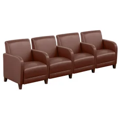 Parkside Four Seater with Center Arm in Faux Leather - 99.5