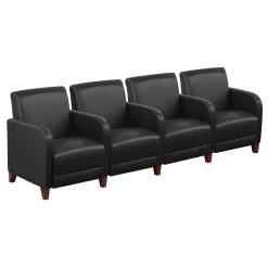 Parkside Four Seater with Center Arm in Faux Leather - 99.5