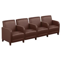 Parkside Four Seater with Center Arm in Faux Leather - 99.5