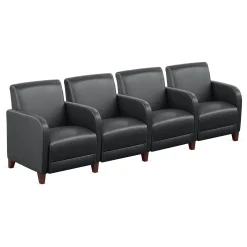 Parkside Four Seater with Center Arm in Faux Leather - 99.5