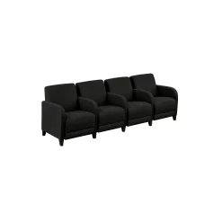 Parkside Four Seater with Center Arms in Polyurethane or Fabric - 99.5