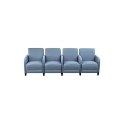 Parkside Four Seater with Center Arms in Polyurethane or Fabric - 99.5