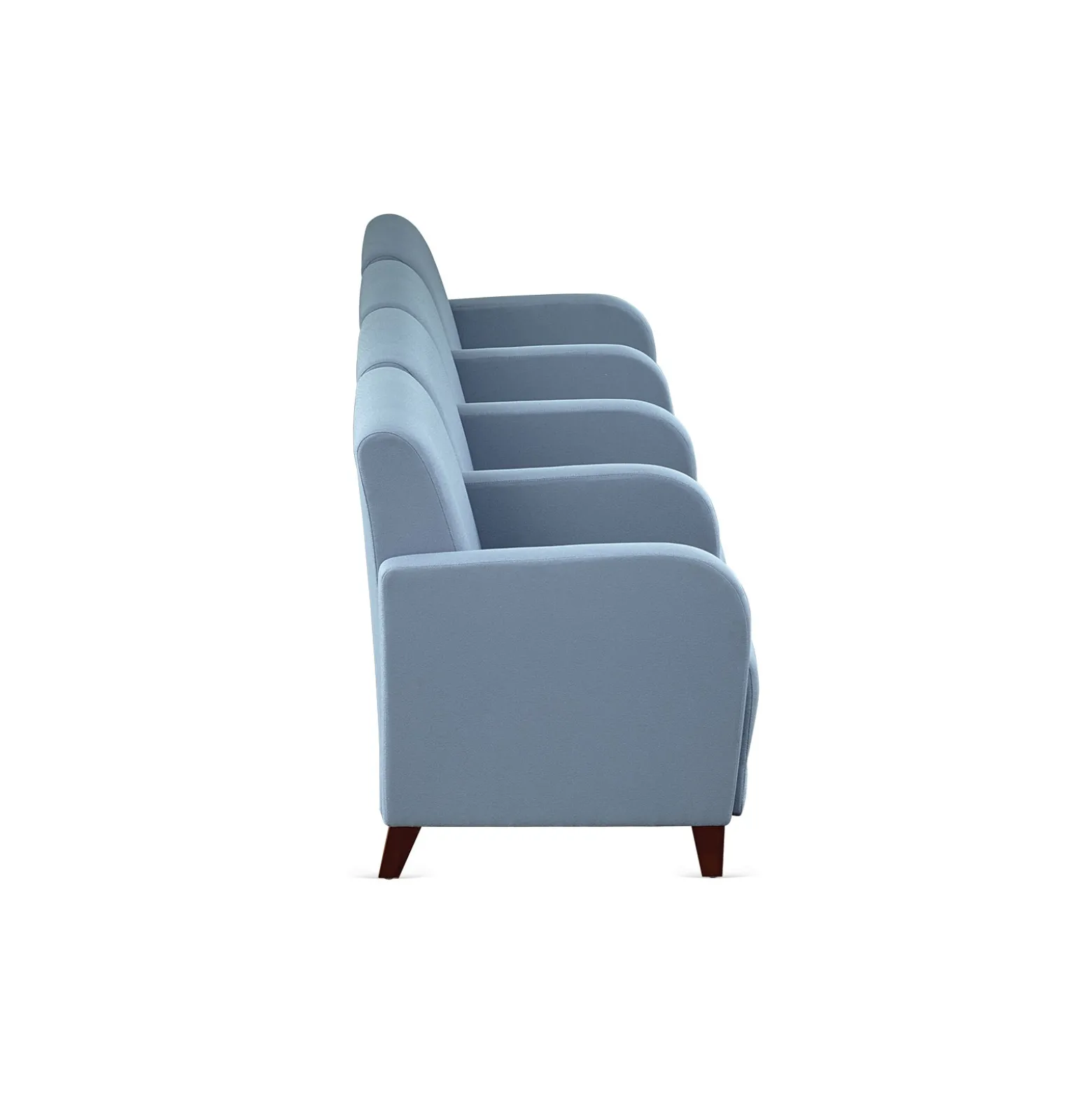 Parkside Four Seater with Center Arms in Polyurethane or Fabric - 99.5"W