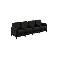 Parkside Four Seater with Center Arms in Polyurethane or Fabric - 99.5