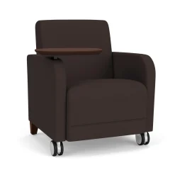 Parkside Guest Chair with Swivel Tablet and Casters in Standard Upholstery