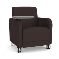 Parkside Guest Chair with Swivel Tablet and Casters in Standard Upholstery