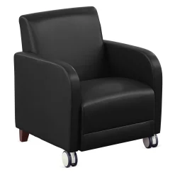 Parkside Guest Chair with Casters in Faux Leather - 27