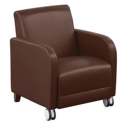 Parkside Guest Chair with Casters in Faux Leather - 27