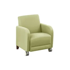 Parkside Guest Chair with Casters in Polyurethane or Fabric - 27"W