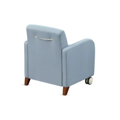 Parkside Guest Chair with Casters in Polyurethane or Fabric - 27"W