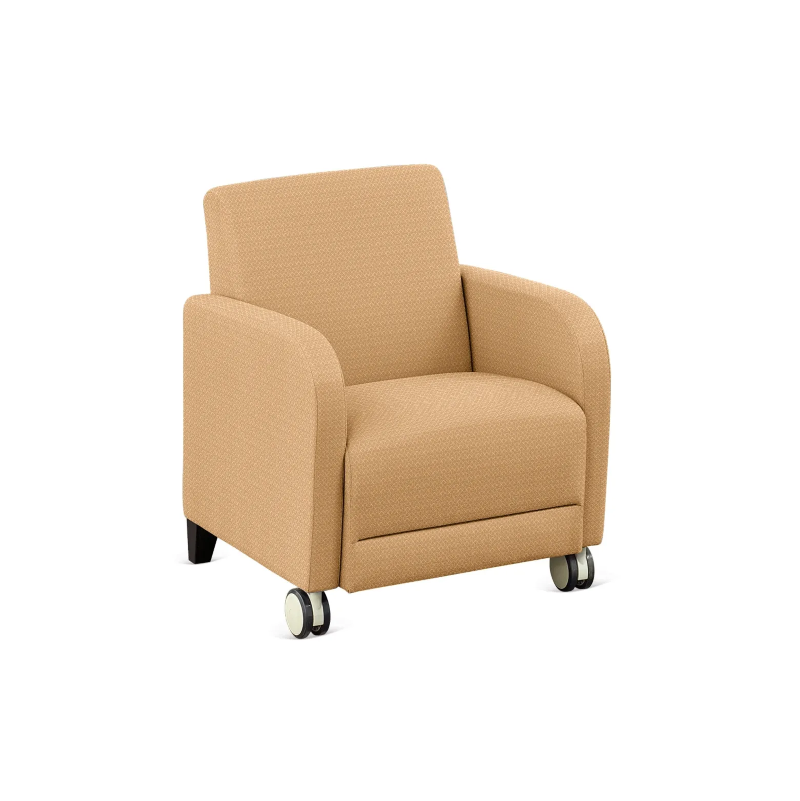 Parkside Guest Chair with Casters in Polyurethane or Fabric - 27"W