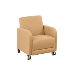 Parkside Guest Chair with Casters in Polyurethane or Fabric - 27