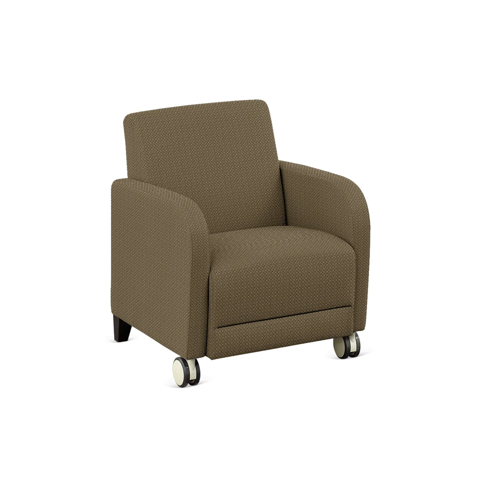 Parkside Guest Chair with Casters in Polyurethane or Fabric - 27"W