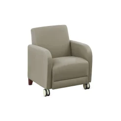 Parkside Guest Chair with Casters in Polyurethane or Fabric - 27
