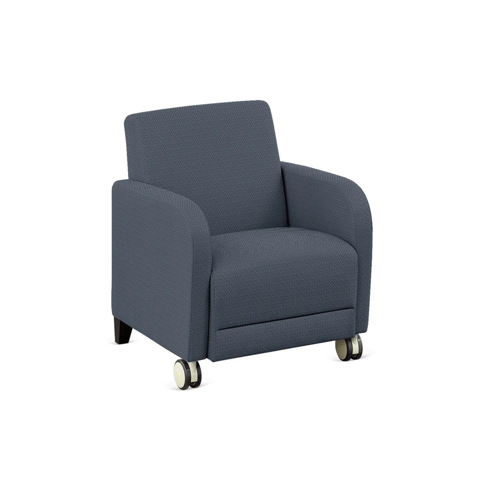 Parkside Guest Chair with Casters in Polyurethane or Fabric - 27"W