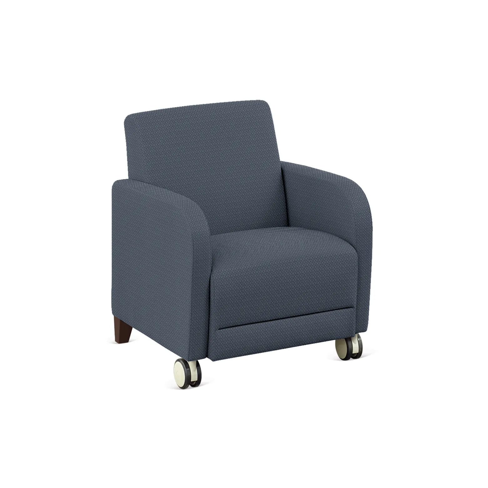 Parkside Guest Chair with Casters in Polyurethane or Fabric - 27"W