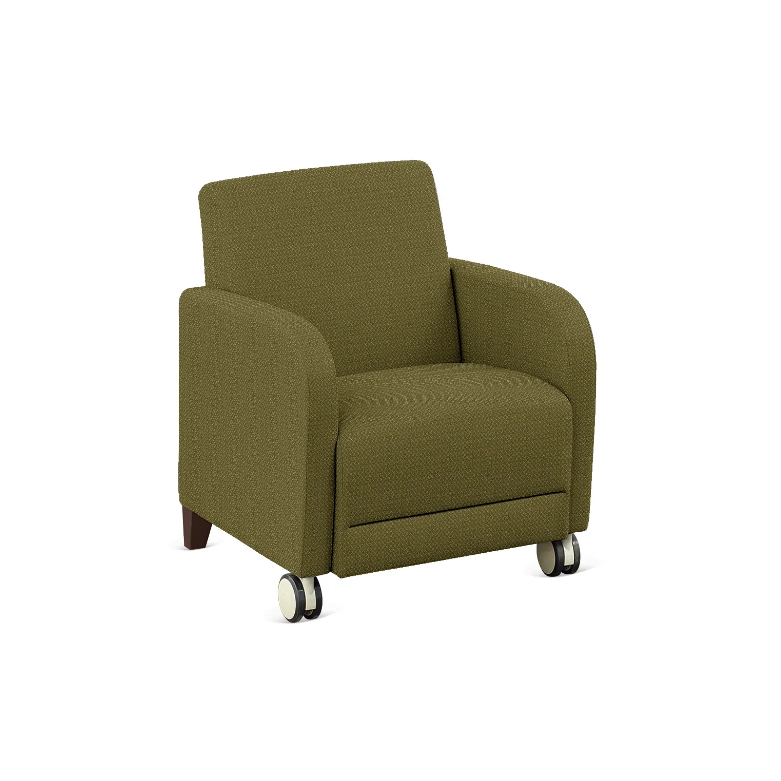 Parkside Guest Chair with Casters in Polyurethane or Fabric - 27"W