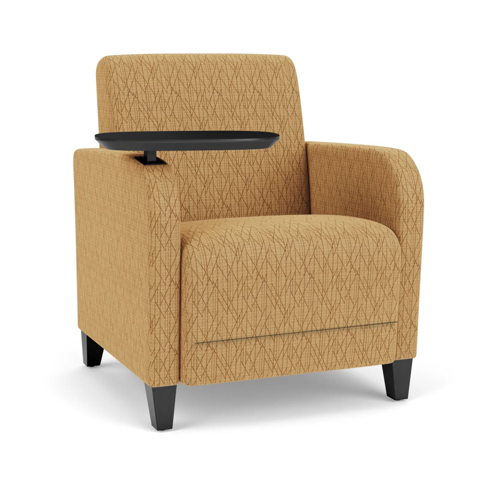 Parkside Guest Chair with Swivel Tablet in Designer Upholstery