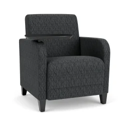 Parkside Guest Chair with Swivel Tablet in Designer Upholstery