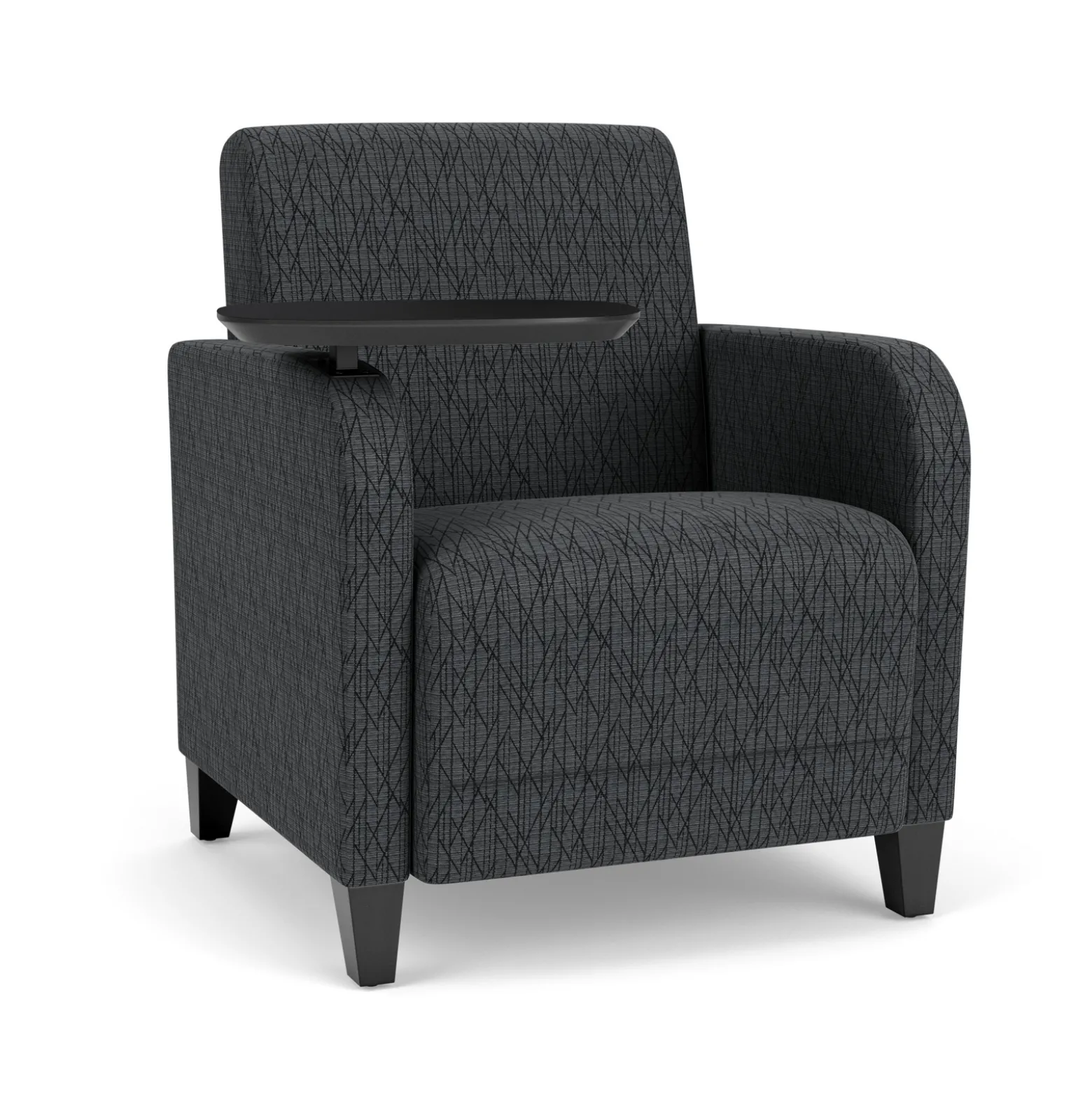 Parkside Guest Chair with Swivel Tablet in Designer Upholstery