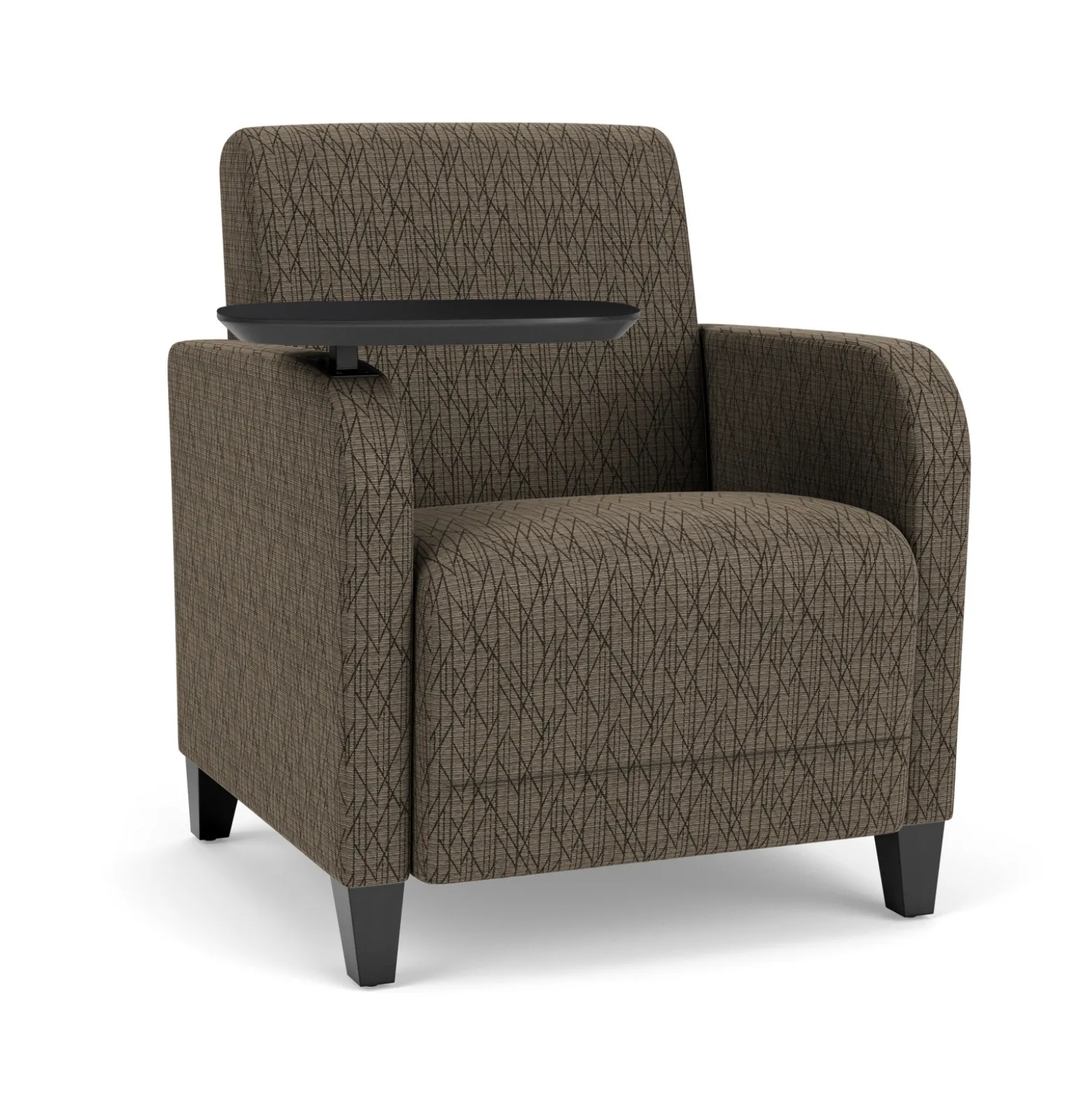 Parkside Guest Chair with Swivel Tablet in Designer Upholstery