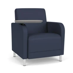 Parkside Guest Chair with Swivel Tablet in Designer Upholstery