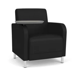 Parkside Guest Chair with Swivel Tablet in Designer Upholstery
