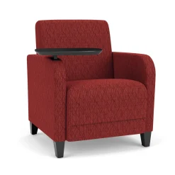 Parkside Guest Chair with Swivel Tablet in Designer Upholstery