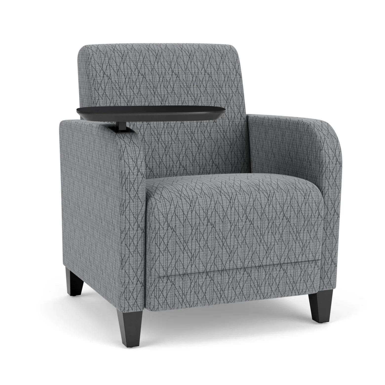 Parkside Guest Chair with Swivel Tablet in Designer Upholstery