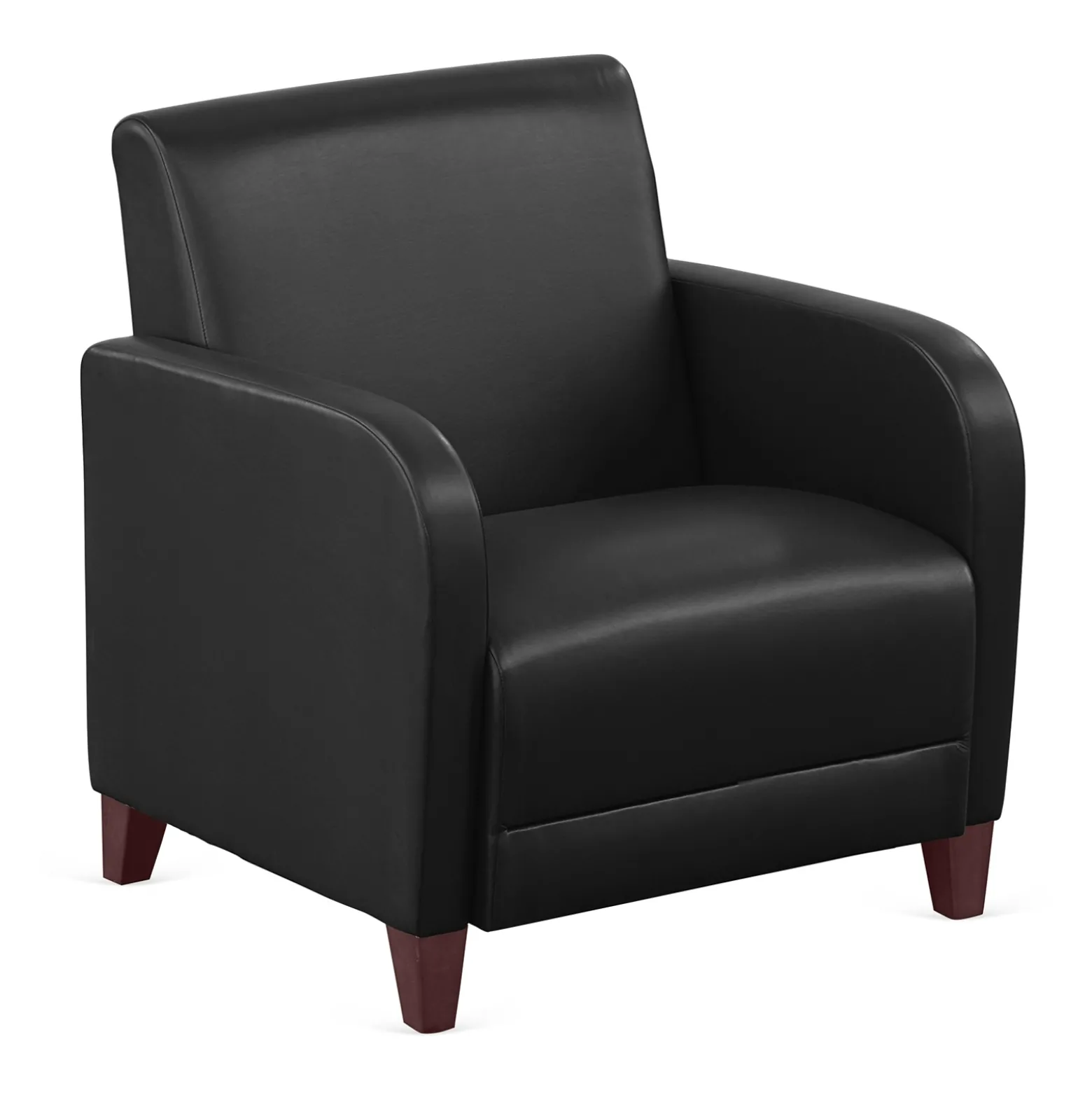 Parkside Oversized Guest Chair in Faux Leather - 31"W
