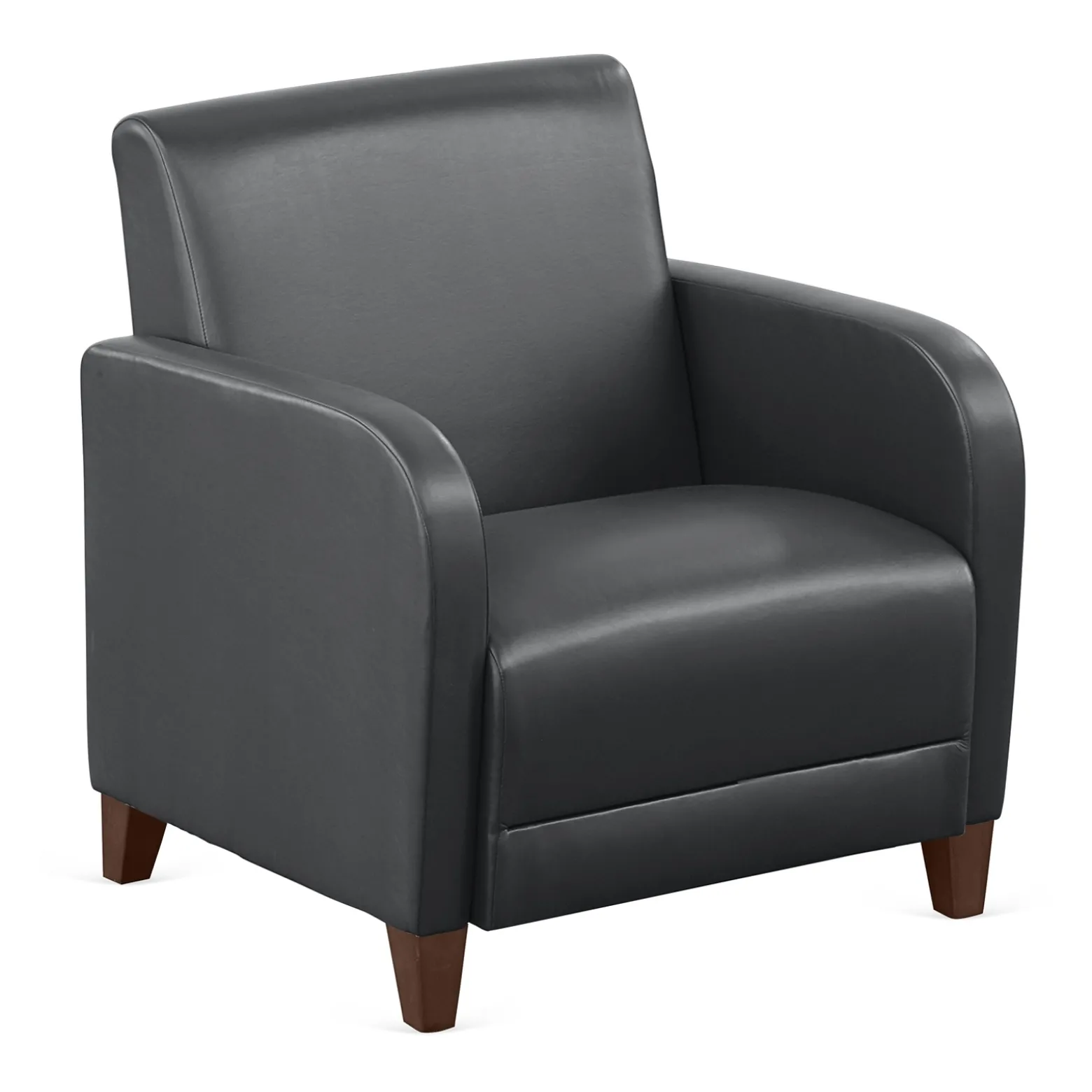 Parkside Oversized Guest Chair in Faux Leather - 31"W