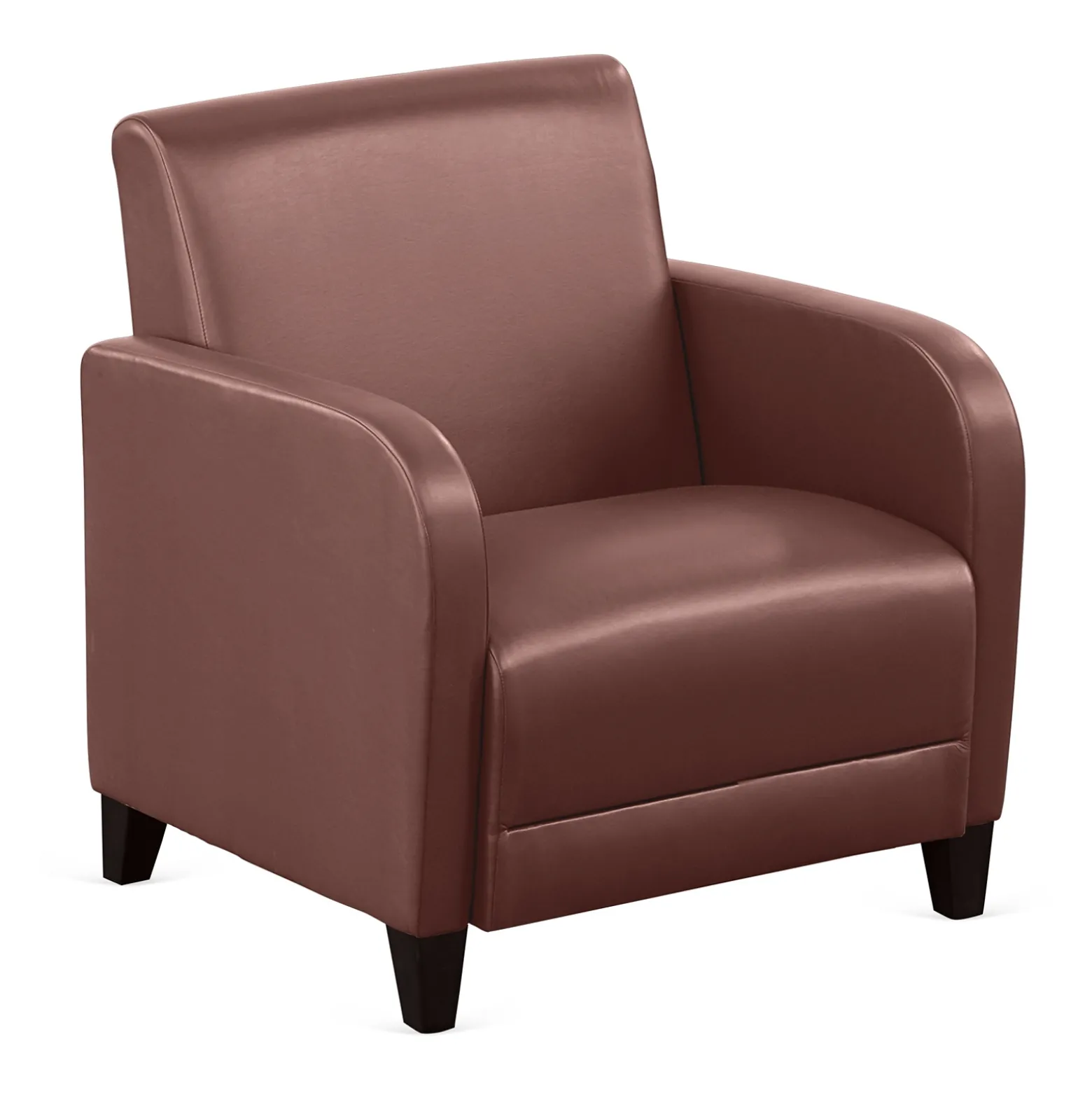 Parkside Oversized Guest Chair in Faux Leather - 31"W