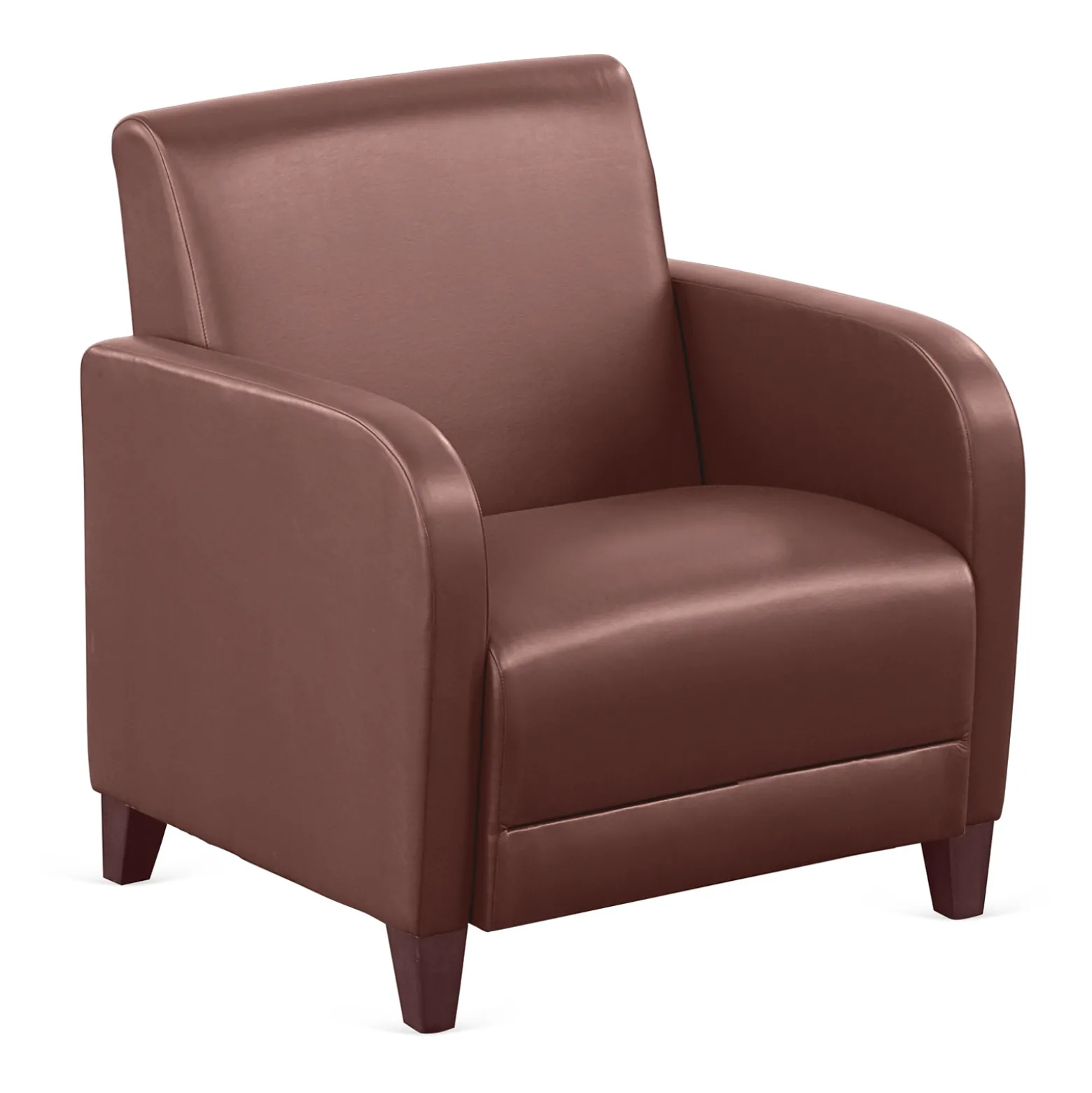 Parkside Oversized Guest Chair in Faux Leather - 31"W