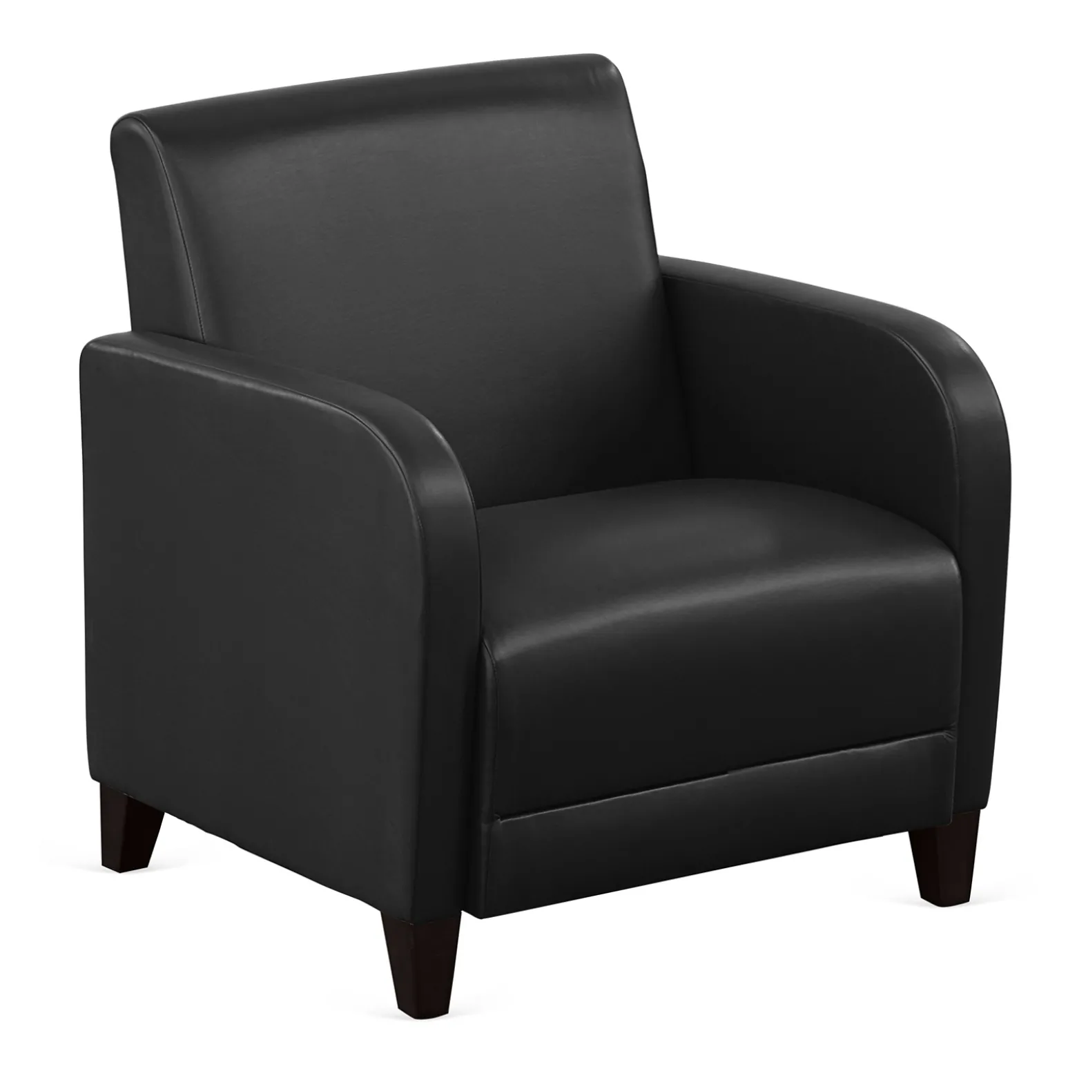 Parkside Oversized Guest Chair in Faux Leather - 31"W
