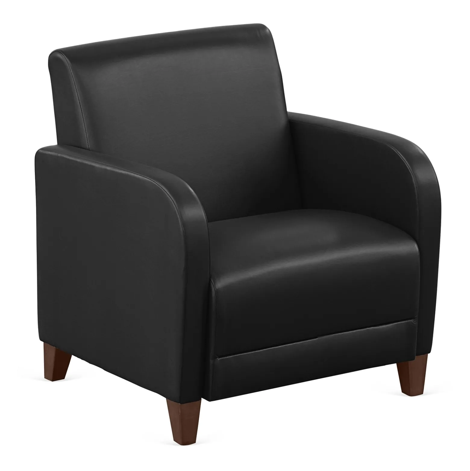 Parkside Oversized Guest Chair in Faux Leather - 31"W