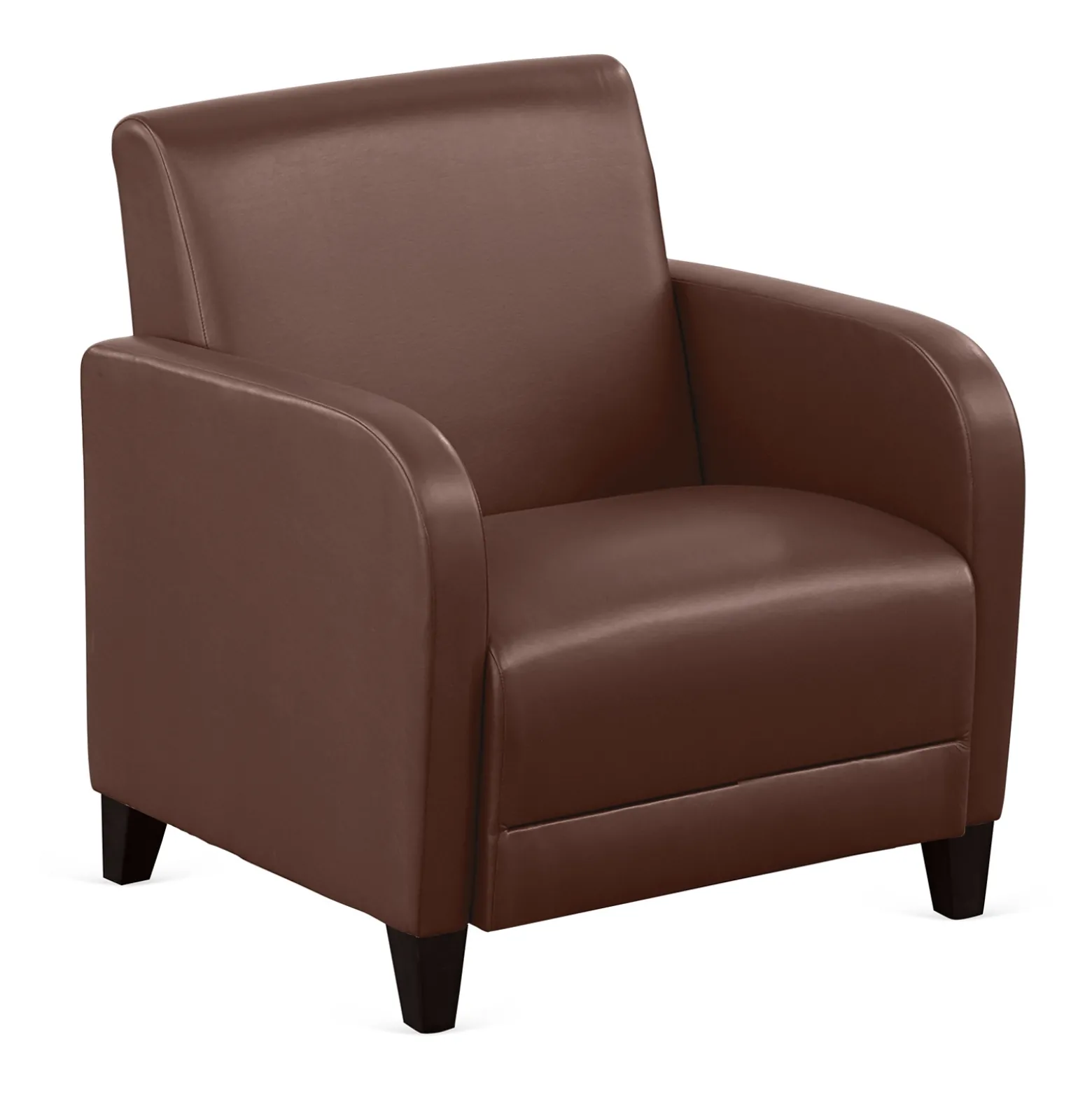 Parkside Oversized Guest Chair in Faux Leather - 31"W