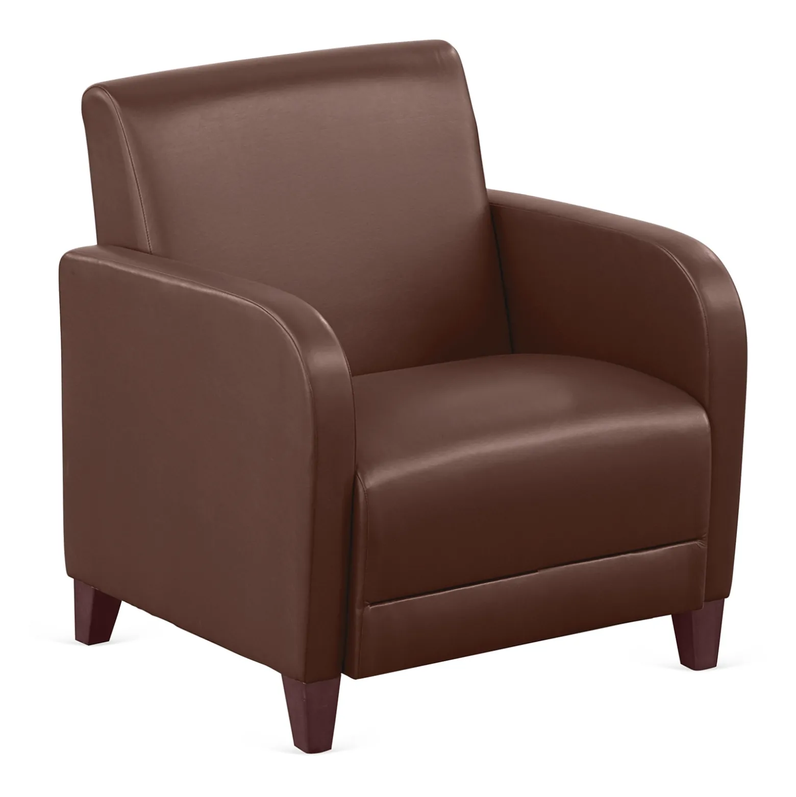 Parkside Oversized Guest Chair in Faux Leather - 31"W