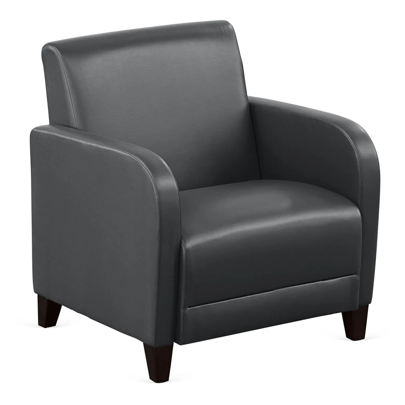 Parkside Oversized Guest Chair in Faux Leather - 31"W