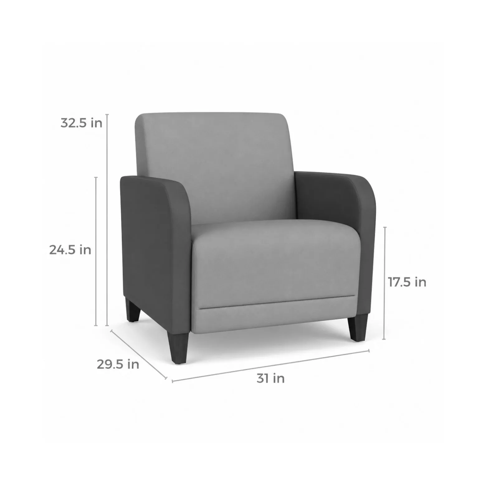 Parkside Oversized Guest Chair in Designer Upholstery