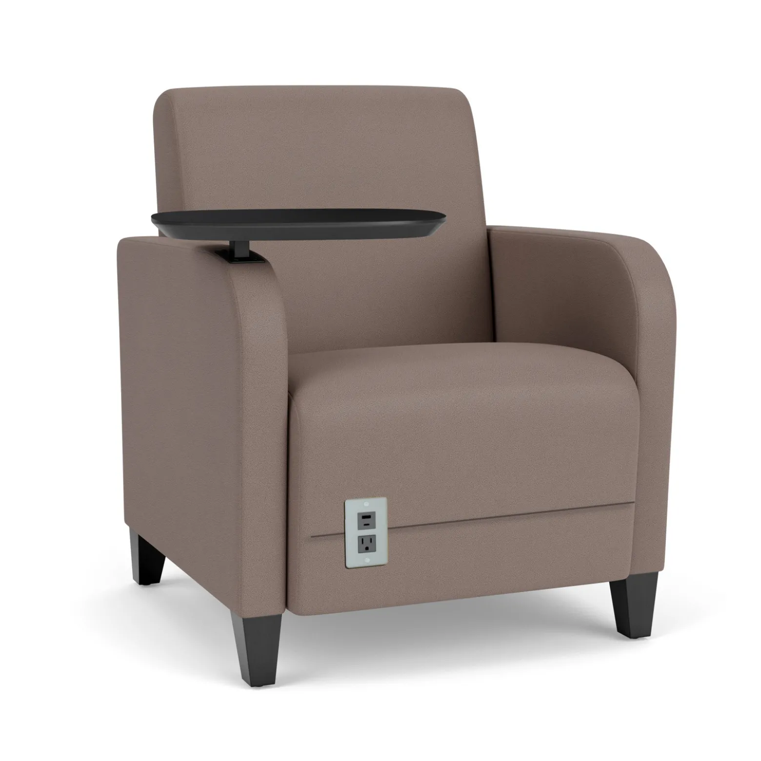 Parkside Powered Guest Chair with Swivel Tablet in Standard Upholstery