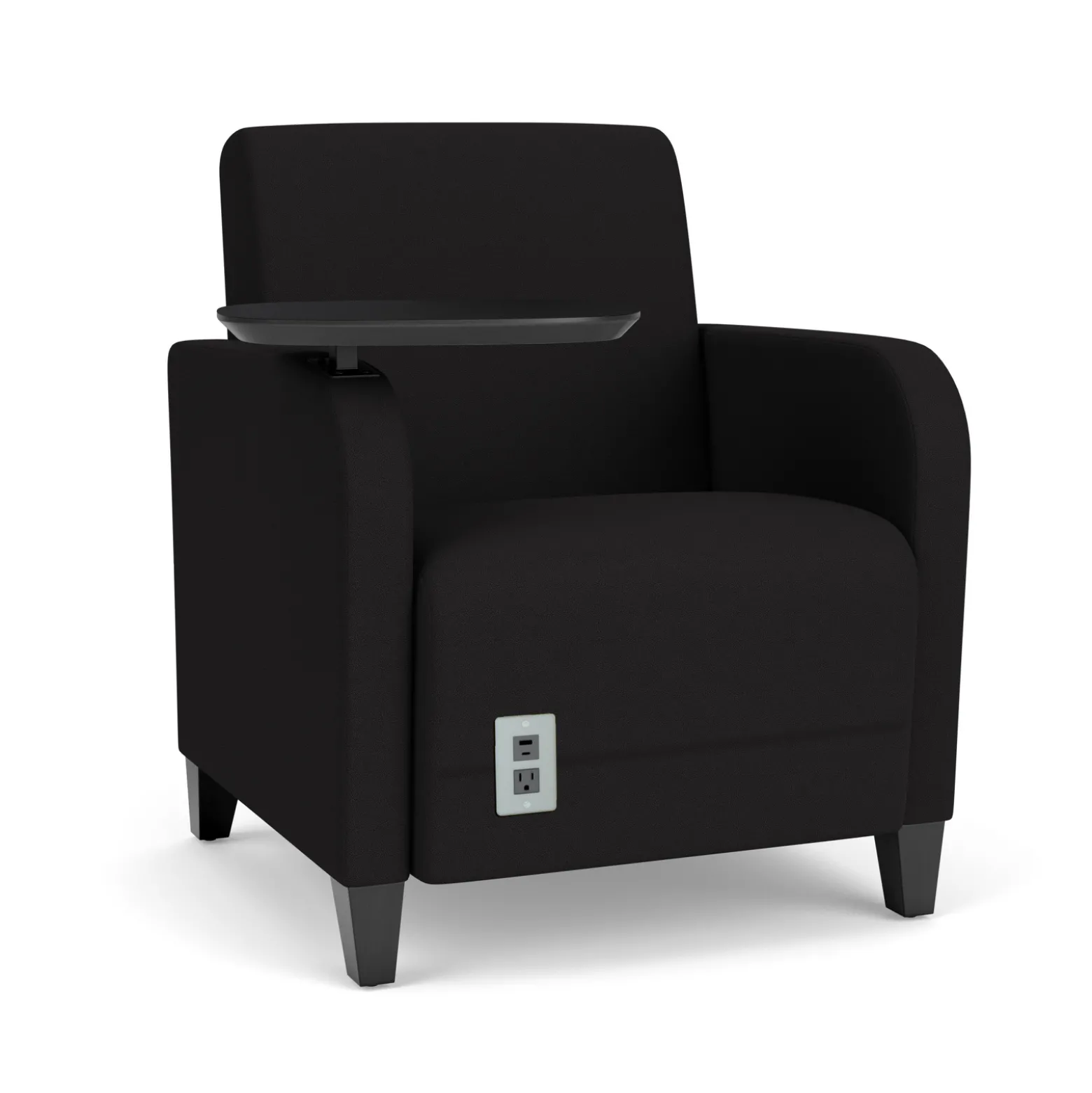 Parkside Powered Guest Chair with Swivel Tablet in Standard Upholstery