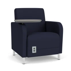 Parkside Powered Guest Chair with Swivel Tablet in Standard Upholstery