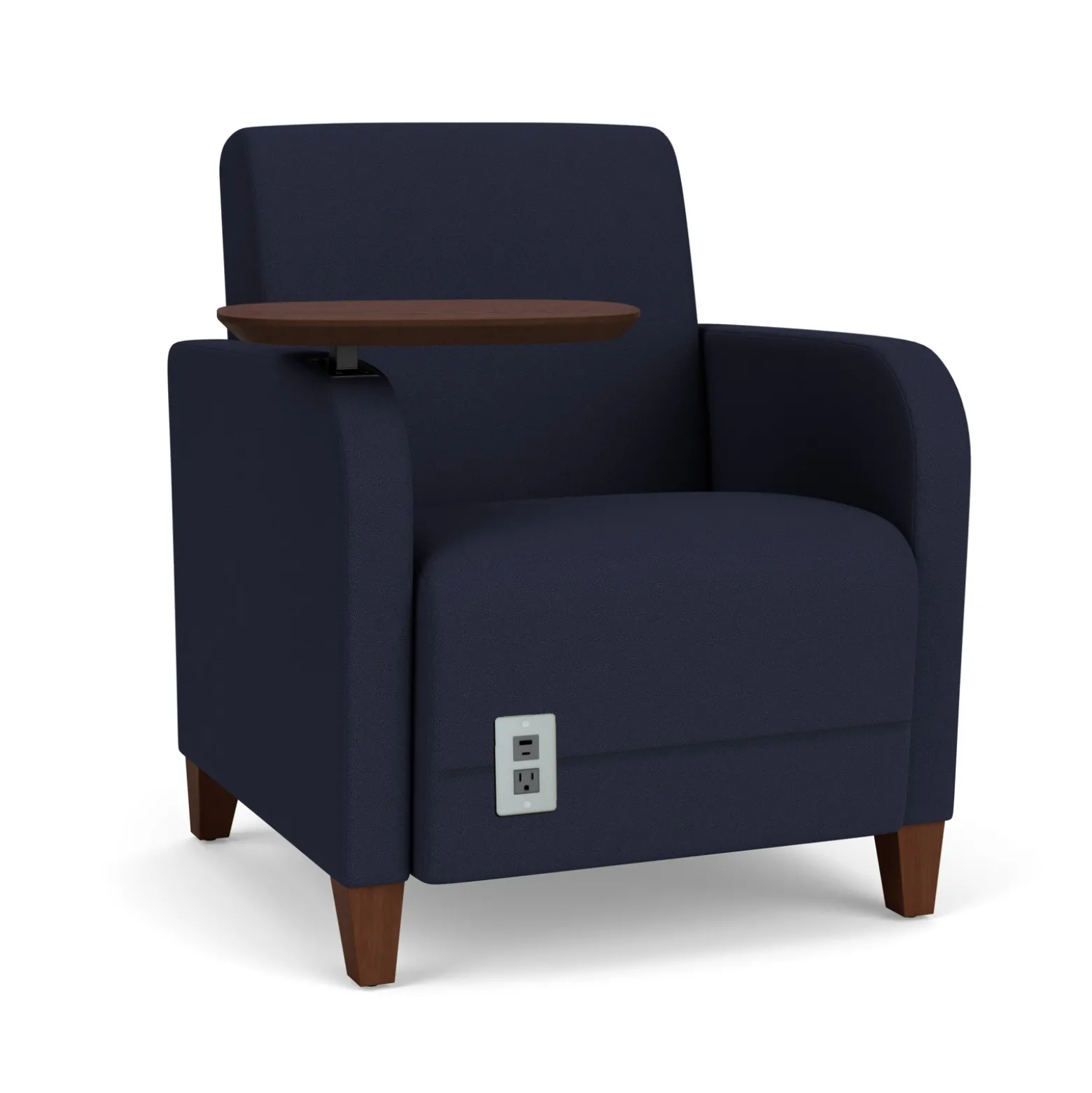 Parkside Powered Guest Chair with Swivel Tablet in Standard Upholstery