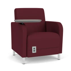 Parkside Powered Guest Chair with Swivel Tablet in Standard Upholstery