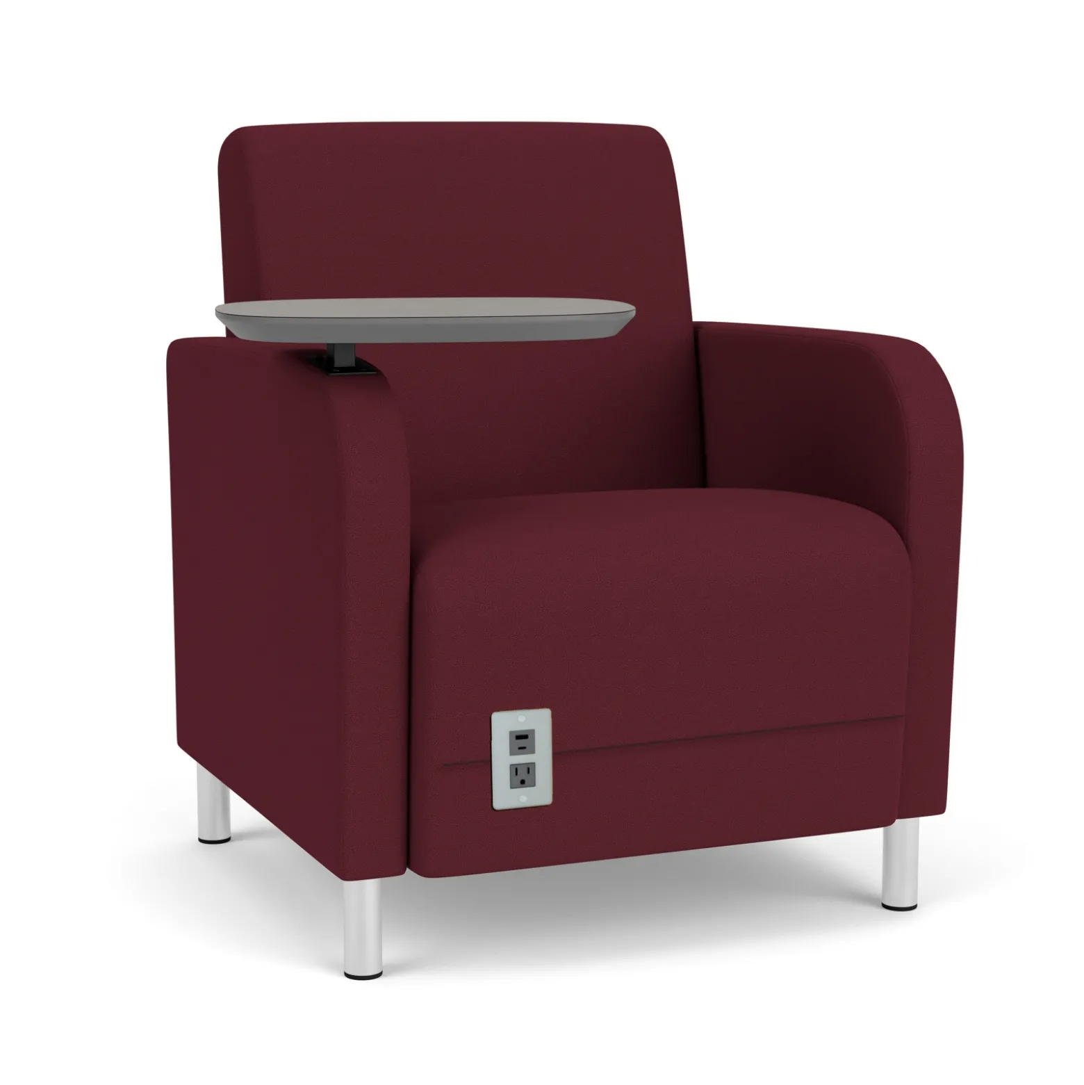 Parkside Powered Guest Chair with Swivel Tablet in Standard Upholstery