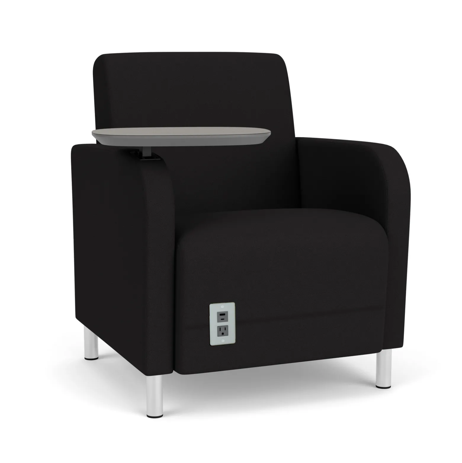Parkside Powered Guest Chair with Swivel Tablet in Standard Upholstery