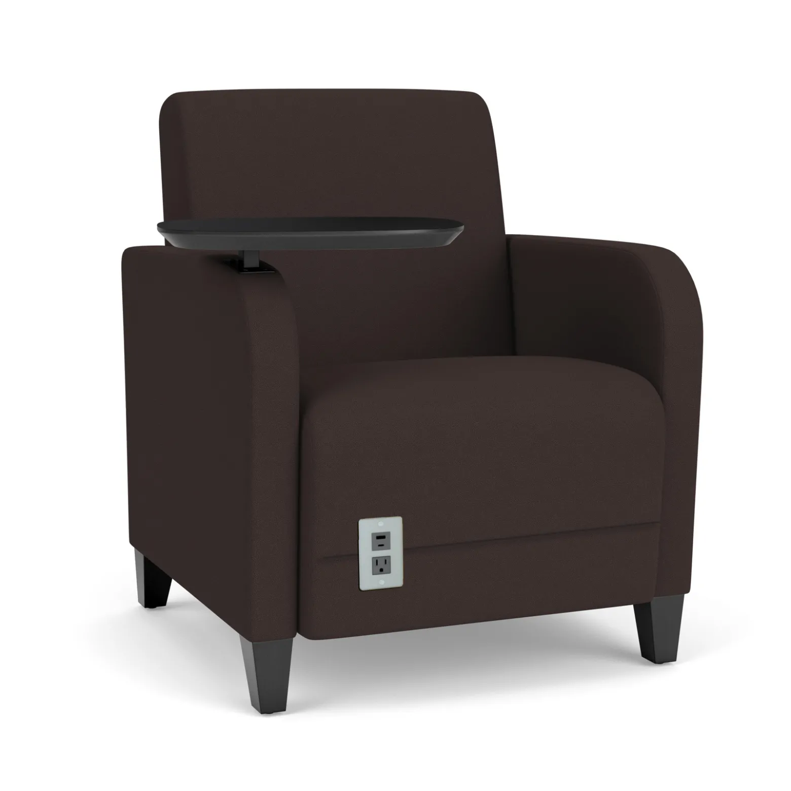 Parkside Powered Guest Chair with Swivel Tablet in Standard Upholstery