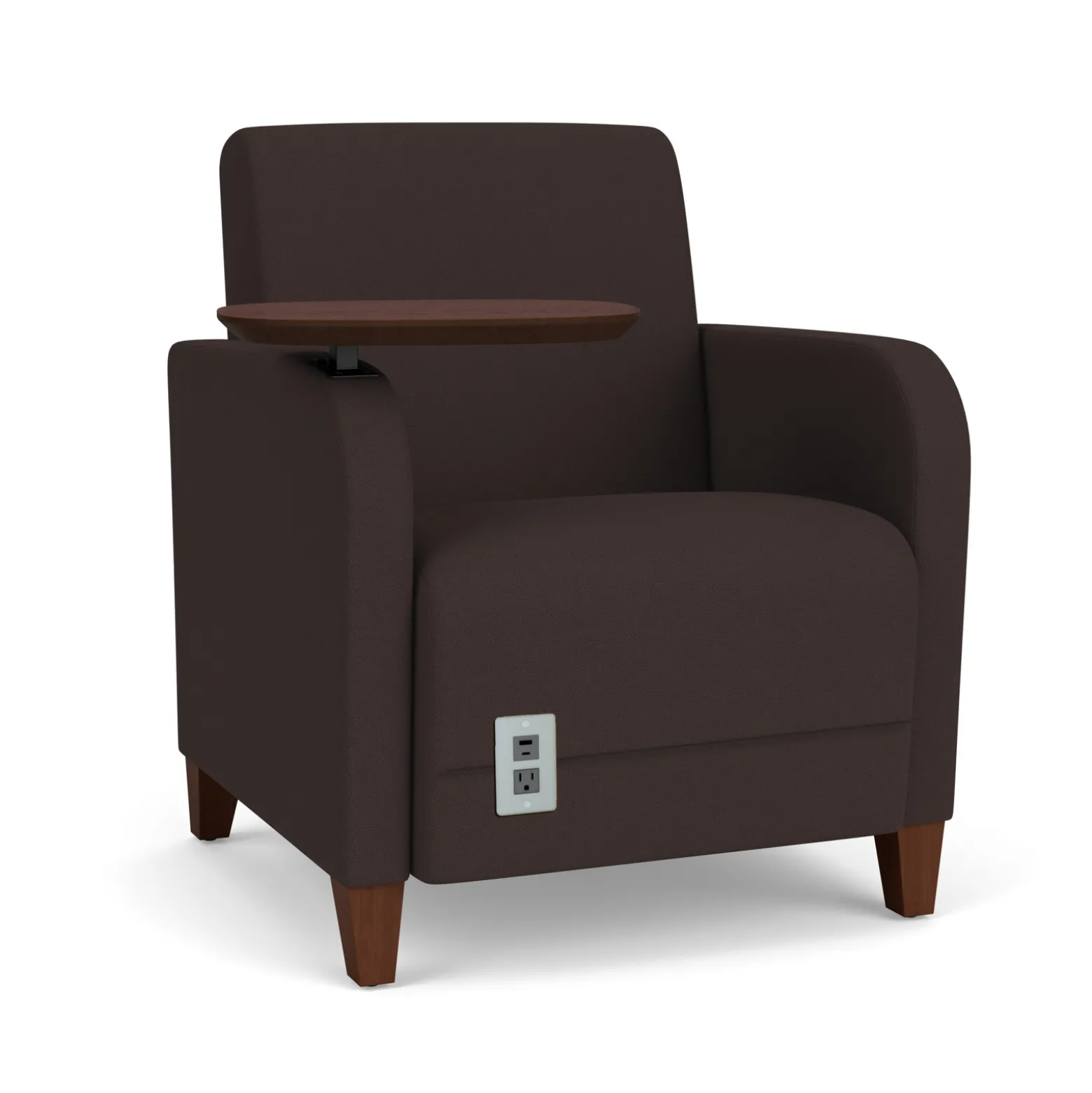 Parkside Powered Guest Chair with Swivel Tablet in Standard Upholstery