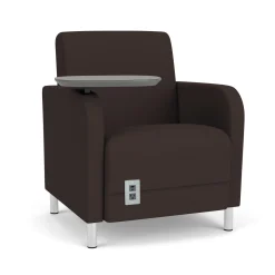 Parkside Powered Guest Chair with Swivel Tablet in Standard Upholstery