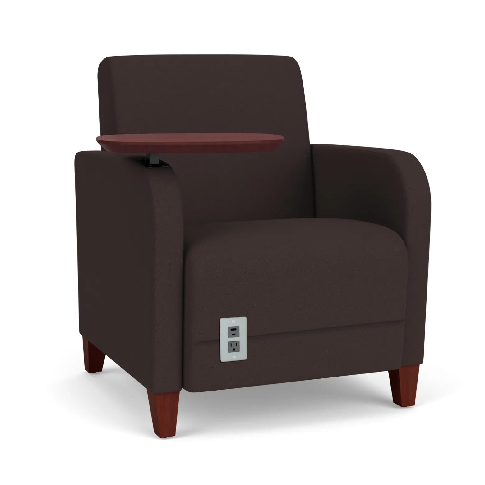Parkside Powered Guest Chair with Swivel Tablet in Standard Upholstery